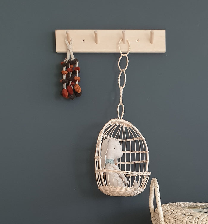 Hanging Doll's Chair (Small) - Rattan