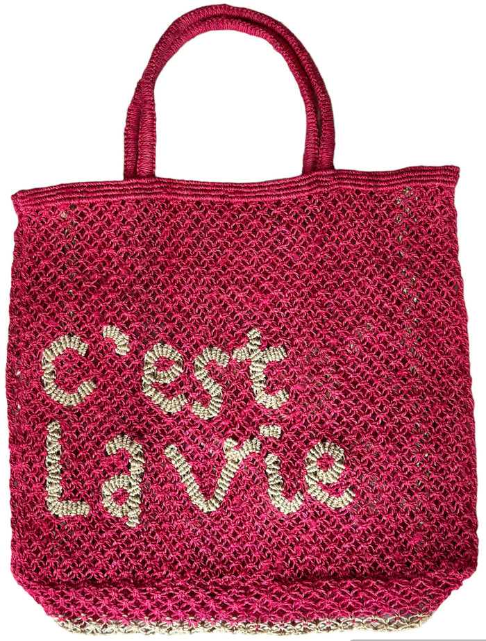 C'est La Vie - Hot Pink & Natural (Large)