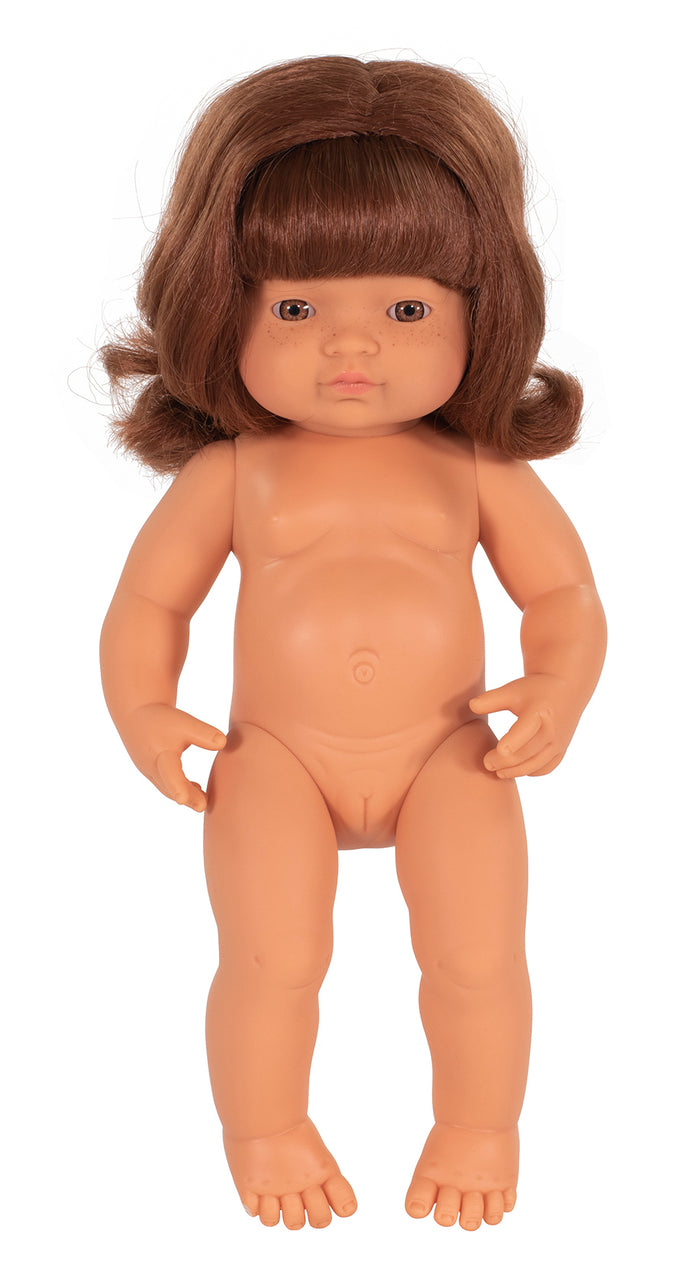 Miniland Doll - Caucasian, Red Head Girl 38cm (undressed)