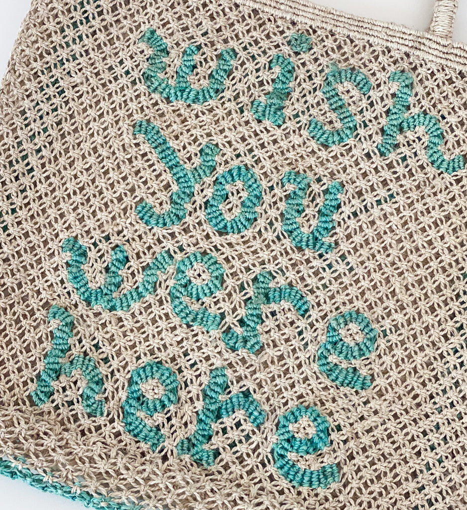 Wish You Were Here - Natural & Aqua (Large) and