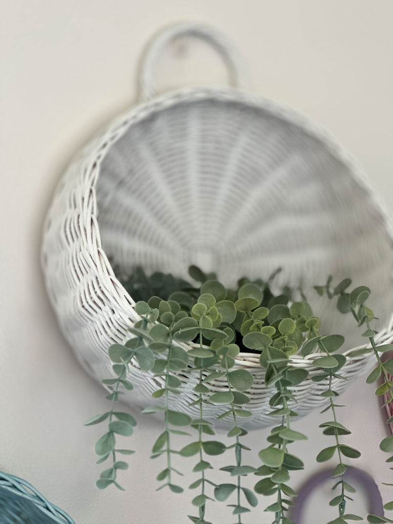 Wall Basket - Natural, White, Sage, Pale Pink, Baby Blue, Lavender & Peach