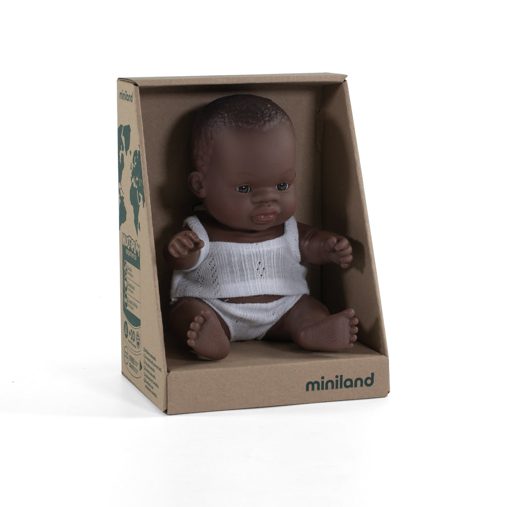 Miniland Baby Doll - African Girl 21cm