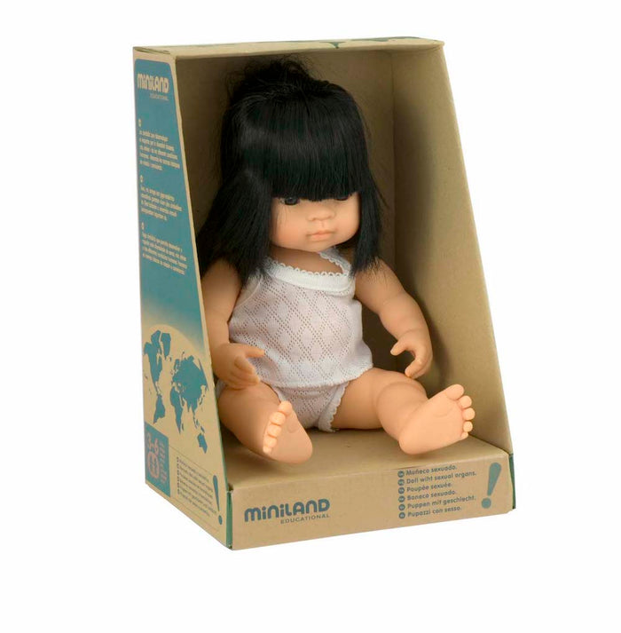 Miniland Doll - Asian Girl 38cm - Pretty Snippets Kids Toys & Accessories