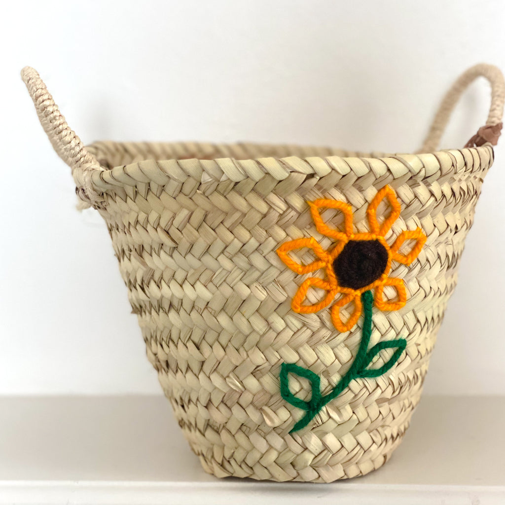 Sunflower Mini Basket - In stock