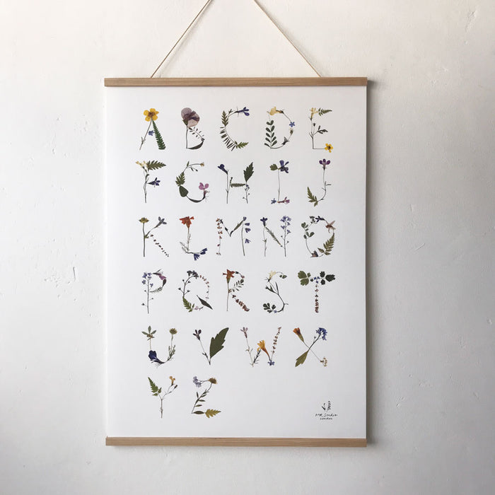 Pressed Flower Alphabet Poster - Pretty Snippets Kids Toys & Accessories