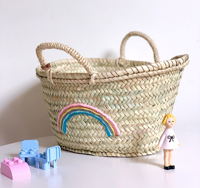 Rainbow (Pastel) Small Basket - Pretty Snippets Kids Toys & Accessories