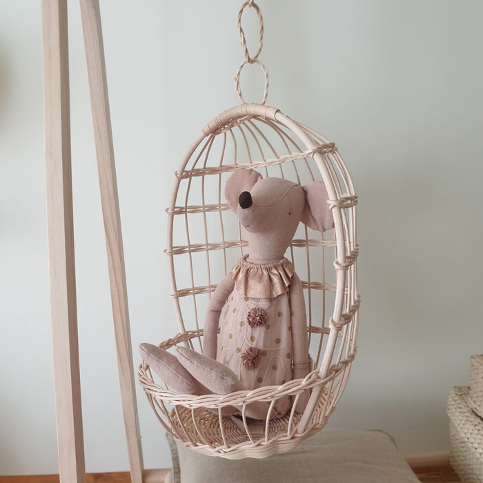 Hanging Doll's Chair (Large) - Rattan