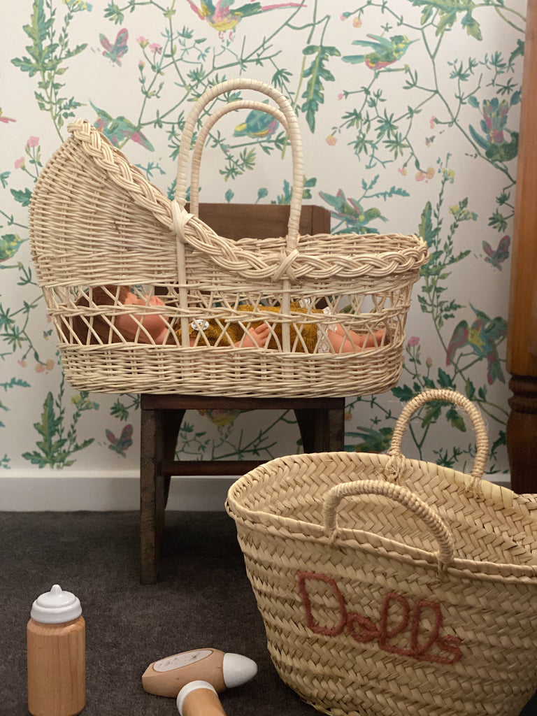 Clementine Dolls Moses Basket - Natural
